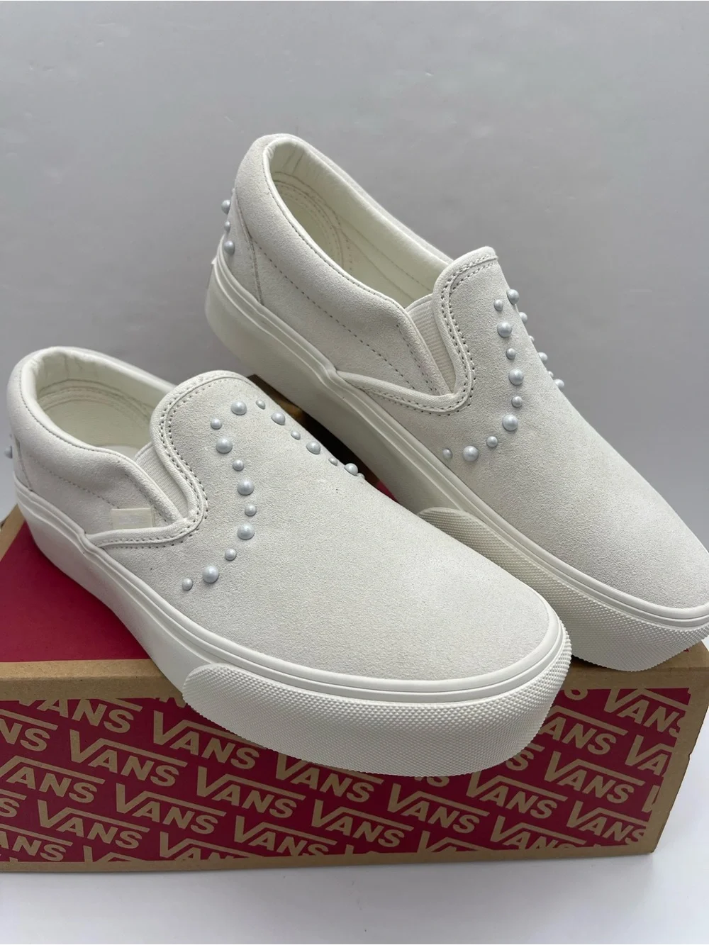 Vans WMNS Classic Slip-On Platform Pearls Marshmallow VN000EA9CCZ Sneakers